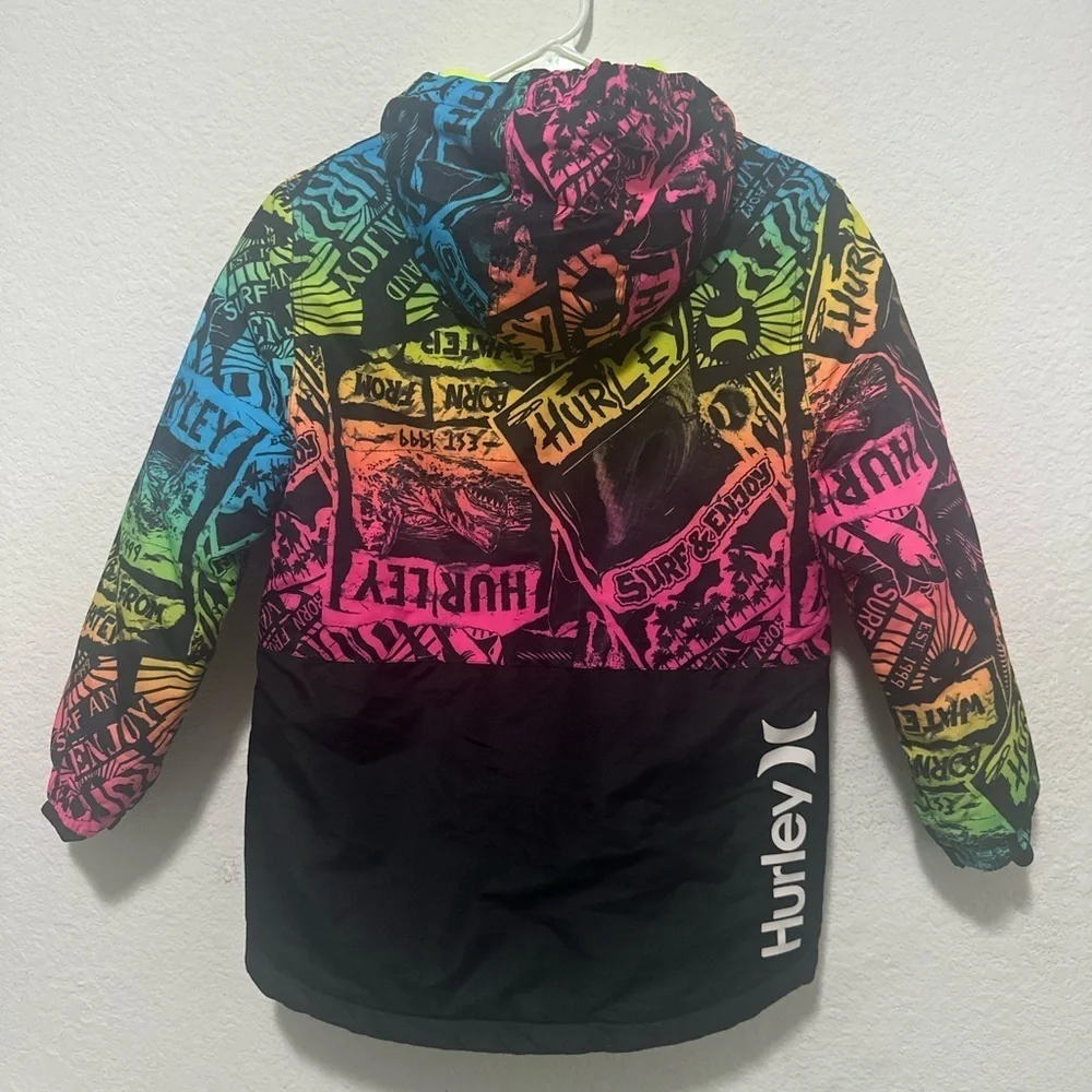 Hurley Multicolor Graphic Hoodie Boys Youth 7/8